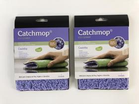 Kit 2 Panos Microfibra Flanela Limpeza Cozinha Catchmop Kit 2 Panos Microfibra Flanela Limpeza Cozinha Catchmop