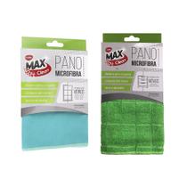 Kit 2 Panos Microfibra Limpeza Vidros E Móveis Flanela Kit 2 Panos Microfibra Limpeza Vidros E Móveis Flanela