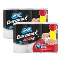 Kit 2 Panos Reutilizáveis Scott Duramax Rolo Branco 174un cada