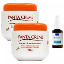 Kit 2 Panta Creme Hidratação Corporal Profunda + 1 Loção Rachadex Combate Pés Rachados