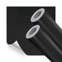 Kit 2 Papel Adesivo de Vinil Preto Lavavel Laca Alto Brilho 10M