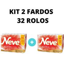 Kit 2 Papel Higiênico Neve-Toque de Seda Folha Dupla Leve 16 Pague 15 Barato Atacado total 32 rolos