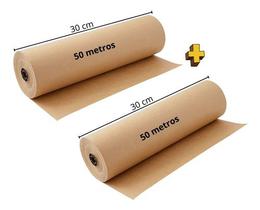 Kit 2 Papel Semi Kraft Bobina 30 cm x 50 m Mascaramento e Automotivo