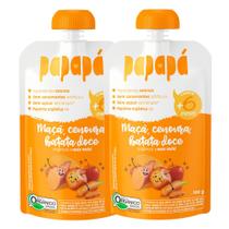 Kit 2 Papinha Papapá Orgânica Maçã, Cenoura, Batata-Doce 100g Kit 2 Papinha Papapá Orgânica Maçã, Cenoura, Batata-Doce 100g