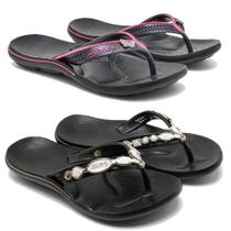 Kit 2 par chinelo sandália feminina com salto + chinelo anatômico