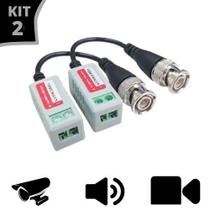 Kit 2 Par de conector vídeo balun com esxtensão câmera HD cvi tvi analógico 953 Kit 2 Par de conector vídeo balun com esxtensão câmera HD cvi tvi analógico 953