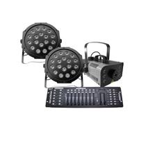 Kit 2 Par Led + Máquina De Fumaça 1200W + Mesa Dmx 512 - Showtech/Jdb