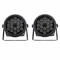 Kit 2 Par Led Outdoor Slim Sog 18X18W Rgbwa+Uv - Fy1876 Kit 2 Par Led Outdoor Slim Sog 18X18W Rgbwa+Uv - Fy1876