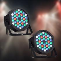 Kit 2 Par Led Rgbw 36 Leds Dmx