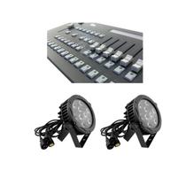 Kit 2 Par Led Slim Rgwa-Uv E Mesa Controladora Pilot 2000Dmx Kit 2 Par Led Slim Rgwa-Uv E Mesa Controladora Pilot 2000Dmx