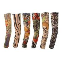 Kit 2 Par Manguito Manga Falsa Tatuagem Tatoo Tipo Tatuagem