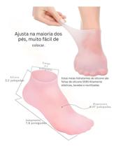 Kit 2 Par Meia De Silicone Anti Rachadura Hidratação Dos Pés Kit 2 Par Meia De Silicone Anti Rachadura Hidratação Dos Pés