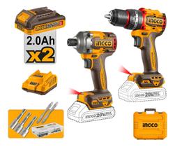 Kit 2 Parafusadeira Furadeira Impacto 20v Ckli20277-9 Ingco Kit 2 Parafusadeira Furadeira Impacto 20v Ckli20277-9 Ingco
