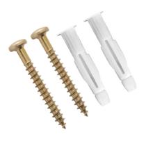 Kit 2 Parafuso Com Bucha 8mm Multiuso Phillips 50x70" Aço Para Fixação Em Tijolo Parede Concreto