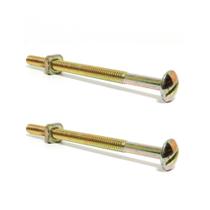 Kit 2 Parafuso Para Cama 1/4X110mm Com Porca Quadrada De Aço Montegem De Moveis Madeira Marcenaria Kit 2 Parafuso Para Cama 1/4X110mm Com Porca Quadrada De Aço Montegem De Moveis Madeira Marcenaria