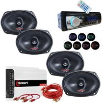 KIT 2 PARES ALTO FALANTE HARD POWER 6x9 POL 280W RÁDIO 7 CORES + MÓDULO TARAMPS KIT 2 PARES ALTO FALANTE HARD POWER 6x9 POL 280W RÁDIO 7 CORES + MÓDULO TARAMPS