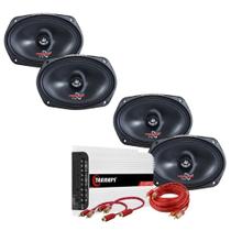 Kit 2 pares alto falante hard power woofer hp 280mb 6x9 pol + módulo taramps Kit 2 pares alto falante hard power woofer hp 280mb 6x9 pol + módulo taramps