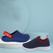 Kit 2 Pares Babuche Tênis Calce Fácil Infantil Menino Aranha Confortável Escolar Macio Volta as Aulas Kit 2 Pares Babuche Tênis Calce Fácil Infantil Menino Aranha Confortável Escolar Macio Volta as Aulas