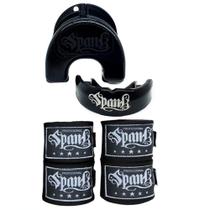 Kit 2 Pares Bandagem 3m e Protetor Bucal - PRETO Kit 2 Pares Bandagem 3m e Protetor Bucal - PRETO