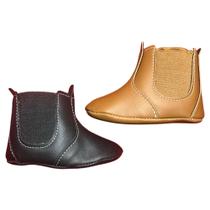 Kit 2 Pares Bota Botinha Jeca Caipira Masculina Para Bebê Menino e Reborn