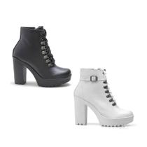 Kit 2 Pares Bota Feminina Pórtice Tratorada Kit 2 Pares Bota Feminina Pórtice Tratorada