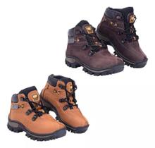 Kit 2 Pares Bota Infantil Couro Tenis Passeio Escola Meninos