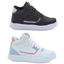 kit 2 pares Botinha Tênis Treino Sneaker Academia Fitness kit 2 pares Botinha Tênis Treino Sneaker Academia Fitness