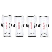 Kit 2 Pares Caneleira Branca Profissional Reforçada e Protetora Contra Impactos Ajustável: Infantil, Juvenil e Adultos