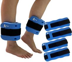 Kit 2 Pares Caneleiras Hidroginástica EVA 3 à 4kg DF1100 Azul Dafoca Sports