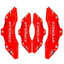 Kit 2 Pares Capa De Pinça De Freio Para Corolla Vermelho