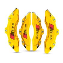 Kit 2 Pares Capa De Pinça De Freio S Line Amarela + Cola 50G Kit 2 Pares Capa De Pinça De Freio S Line Amarela + Cola 50G