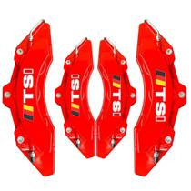 Kit 2 Pares Capa Pinça De Freio Para Tsi Vermelha + Cola 50G Kit 2 Pares Capa Pinça De Freio Para Tsi Vermelha + Cola 50G