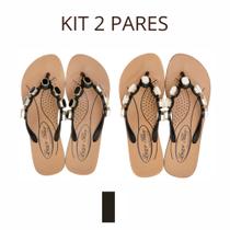 Kit 2 Pares Chinelo Feminina Para Dores Esporão Terapia dos Pés