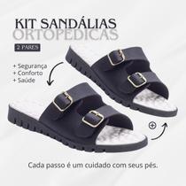 Kit 2 Pares Chinelo Feminino Confortável Massageador Esporão
