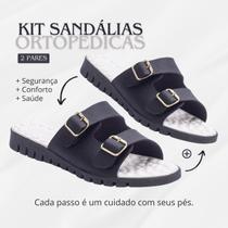 Kit 2 Pares Chinelo Feminino Confortável Massageador Esporão Kit 2 Pares Chinelo Feminino Confortável Massageador Esporão