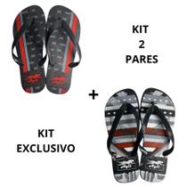 Kit 2 Pares Chinelo Masculino Agil Colorido Confortável Lançamento