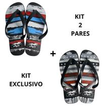 Kit 2 Pares Chinelo Masculino Agil Colorido Confortável Lançamento