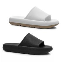 Kit 2 Pares Chinelo Nuvem Feminino Slide Conforto Macio