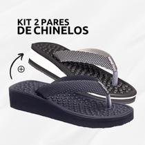 Kit 2 Pares Chinelo Ortopédico Feminino Esporão Massageador Macio Sandália Fascite Plantar