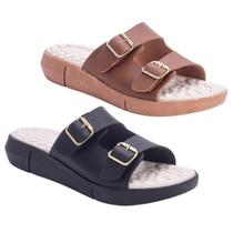 Kit 2 Pares Chinelo Ortopédico Fivela Macio Massageador