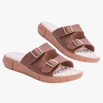 Kit 2 Pares Chinelo Ortopédico Fivela Macio Massageador