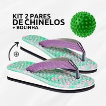 Kit 2 Pares Chinelo Ortopedico Uniflex +Bolinha Massageadora Kit 2 Pares Chinelo Ortopedico Uniflex +Bolinha Massageadora