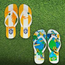 Kit 2 Pares Chinelos Masculino Polo Culture Copa do Mundo