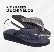 Kit 2 Pares Chinelos Ortopédicos Massageador P/Esporão