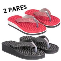 Kit 2 Pares Chinelos Ortopédicos Massageador P/Esporão Kit 2 Pares Chinelos Ortopédicos Massageador P/Esporão