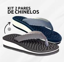 Kit 2 Pares Chinelos Ortopédicos Massageador Para Esporão
