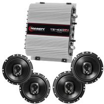 Kit 2 Pares de Alto Falantes Pioneer 6 Polegadas + Módulo Amplificador 400w RMS Taramps TS400