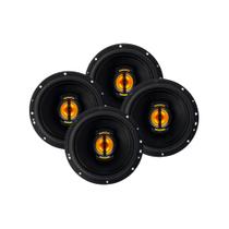 Kit 2 Pares de Altofalantes Automotivos JB6 Flex 6 110W 4 Ohms Preto Leson 2LS055060