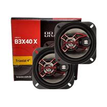 Kit 2 pares de auto falantes bravox triaxial b3x40x 4" 160w