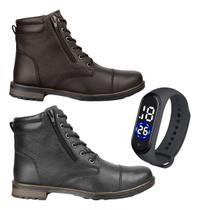 Kit 2 Pares De Botas Masculina Casual Confortavel Rel. Band